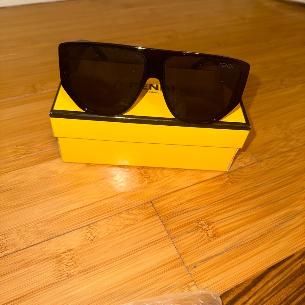 Fendi Black Sunglasses with Yellow Box